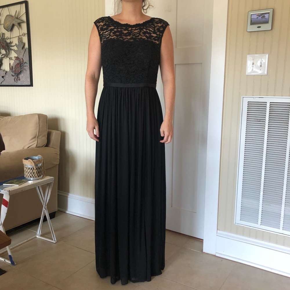NWT David’s Bridal Black Maxi Dress